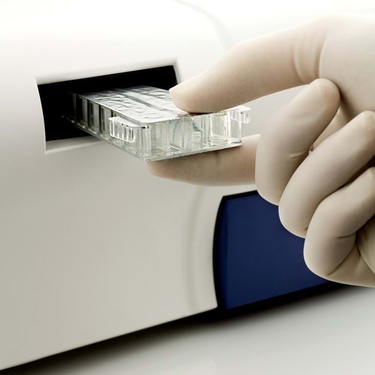 Cassette into analyzer